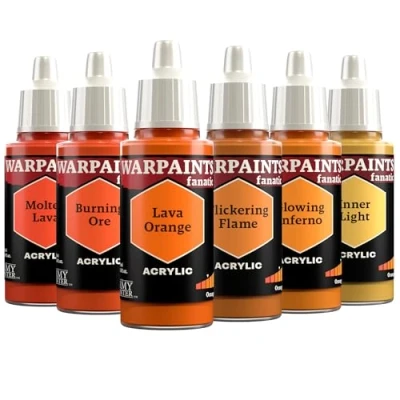 Image of The Army Painter, Warpaints Fanatic Flexible Triad: Oranges, 6 x 18 ml acrylic paints Miniature quality hobby paint for Dungeons and Dragons (DnD) &amp; Warhammer Miniatures