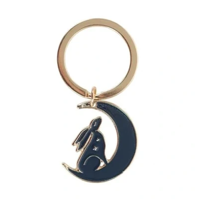 Image of Something Different Wholesale Midnight Hare Keyring Elegant Metal Rabbit Keychain for Stylish Accessory, Gift Nature Lovers and Animal Enthusiasts