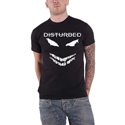 Image of Disturbed T Shirt Scary Face Candle Band Logo Official Mens Black XL