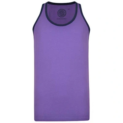 Image of KAM. Mens Sleeveless Vest Cotton Gym Shirt Top Basic Running Big Size 2 8XL (3 XL, Violet)
