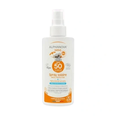 Image of Alphanova Bebe, Sunscreen Spray with SPF 50 for Babies Face and Body