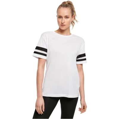 Image of Build Your Brand By033 Women&#039;s Mesh Stripe Tee T Shirt