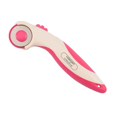 Image of Vaessen Creative 1004 0007 Rotary Cutter with Ergonomic Handle and Adjustable Diameter Blade for Right Handed DIY, Sewing Crafts, Ø 28 mm