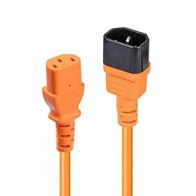 Image of LINDY 30475 IEC C14 to C13 Extension Power Cable, Orange, 2m