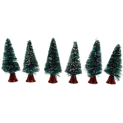 Image of Evelay Cake Toppers Merry Christmas Decoration 6 10 Pieces Cupcake Multi Purpose (6 Fir Tree White Snow)
