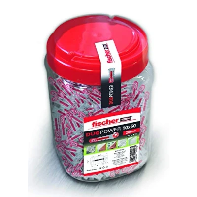 Image of Fischer Duopower 10 x 50 200 cm (200 Units) 557385, Grey/Red