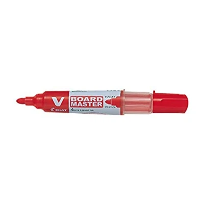 Image of Pilot Begreen Recycled V Board Master Whiteboard Marker Bullet 6.0 mm Tip Red, Box of 10