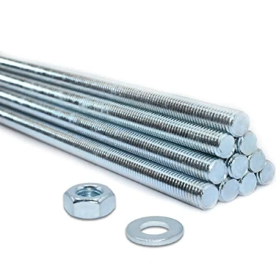 Image of 1 x M12 (300mm Length) Threaded BAR Plus Nuts &amp; WASHERS ZINC BZP, Rod, Stud
