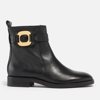 Image of See by Chloé Chany Leather Ankle Boots UK 3
