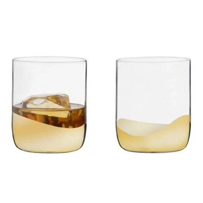Image of Anton Studios Wave Set of 2 DOF Tumblers Gold