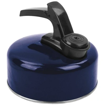 Image of Highlander Whistling Kettle ― Aluminium, 1L Capacity Small &amp; Lightweight, Great for Camping , DarkNavy