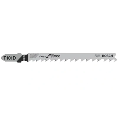 Image of Bosch 100x Jigsaw Blade T 101 D (for Soft Wood, Chipboard, Plywood panel, Straight Cuts, Professional Accessories Jigsaw)