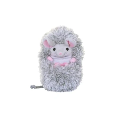 Image of Curlimals Popsy Mouse, Cute Interactive Soft Toy, Responds To Touch: Talks, Makes Noises, Curls Into A Ball!, Grey