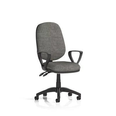 Image of Eclipse Plus II Lever Task Operator Chair with Loop Arms Charcoal