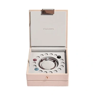 Image of Stackers Blush Pink Charm Jewellery Box Set of 2