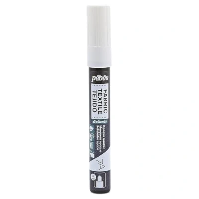 Image of Pebeo 7A Opaque White Fabric Marker 4M