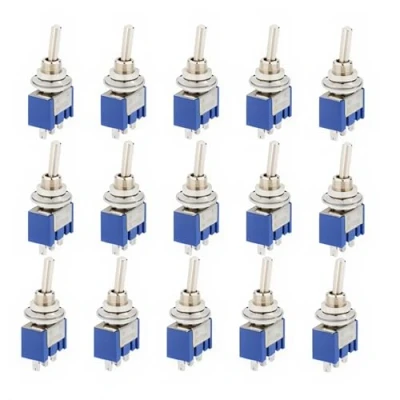 Image of CESFONJER 15 Pcs SPDT Mini Micro Toggle Switch, ON/Off 3 Pins 2 Position Miniature Switch AC 125V/6A