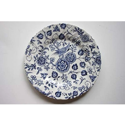Image of Churchill China Royal Wessex Nankin Blue and White Chelsea Salad Plate 20 Centimetre (White)