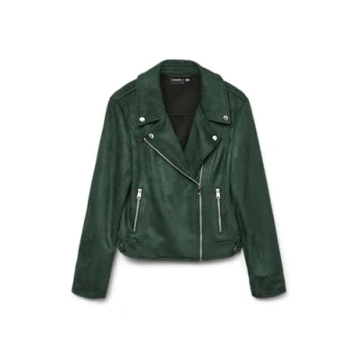 Image of VERO MODA Women&#039;s Vmjose Short Faux Suede Jacket Noos, Pine Grove, S