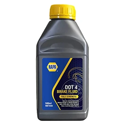 Image of Napa DOT 4 Fully Synthetic Brake &amp; Clutch Fluid (NBF3500) 500ml 0.5L