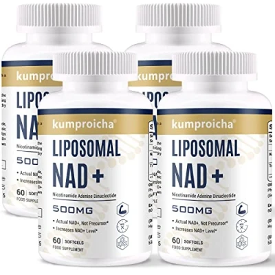 Image of Liposomal NAD+ 500mg with TMG 250mg Softgels, Actual Supplement for Cellular Repair &amp; Energy Metabolism(240 Count)