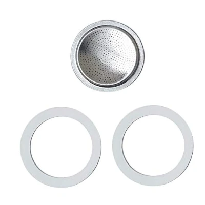 Image of Pezzetti Steelexpress Replacement Parts Set 4 Cups (2 Seals + 1 Filter Insert)