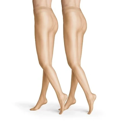 Image of Hudson Women&#039;s Simply Shine 15 2 Pack Transparent Schimmernd Tights, Denier, Teint 0010, 48 50 Große Größen (Pack of 2)