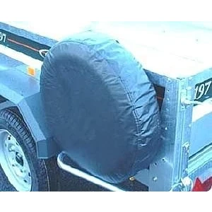 Image of leisure MART trailer spare wheel cover suitable for a 10 inch rim and tyre Pt no. LMX1072