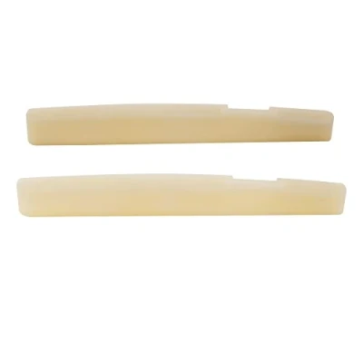 Image of Musiclily Pro 71.12mm Compensated Acoustic Guitar Unbleached Bone Saddle for 6 String Taylor Style (Set of 2)