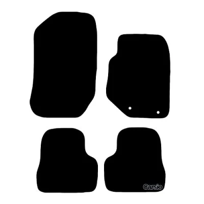 Image of Carsio Carpet Car Mats For Peugeot 208 2020+ Onwards Tailored Fit Floor Mat Set Complete Accessory Black Custom Fitted All Weather, Anti Slip Backing &amp; Trim