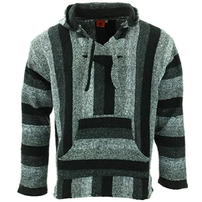 Image of LOUDelephant Recycled Mexican Baja Jerga Hoody Grey Mix (X Large)