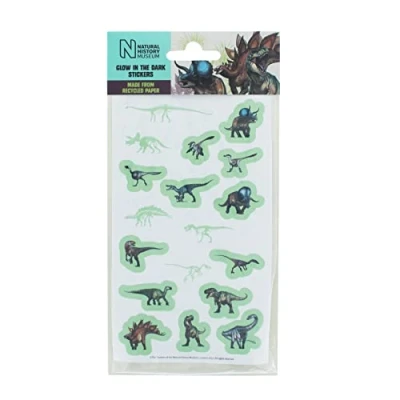 Image of Natural History Museum Dinosaur Glow in The Dark Stickers Gifts &amp; Stationery Scrapbook Sheet