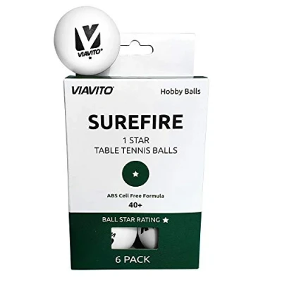 Image of VIAVITO Surefire 1 Star Table Tennis Balls Pack of 6