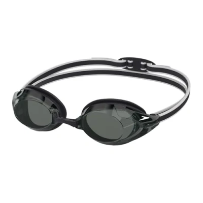 Image of Speedo Unisex Adult Vanquisher 3.0 Swimming Goggles, Black/Smoke, One Size