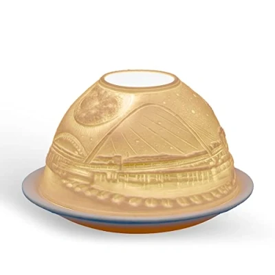 Image of Light Glow Tealight Candle Holder Newcastle LD90031, White, Approx. H8 x Ø12cm or H3.2&quot; Ø4.7&quot;