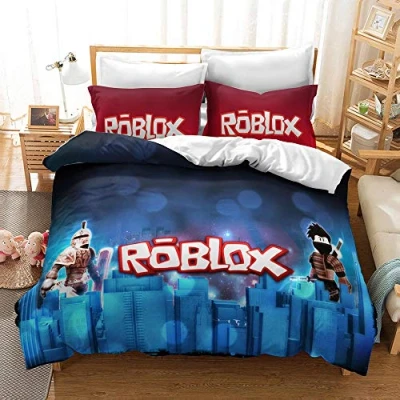 Image of CHAOSE Game Roblox Bedding Set, 100 Percent Cotton Duvet Cover Pillowcase, Soft and Comfortable, for Boys Girls (pattern 04,Single(135x200cm))