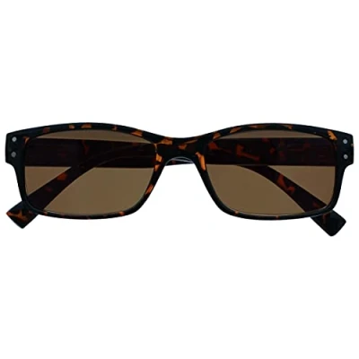 Image of OPULIZE Brown Tortoiseshell Reading Sunglasses Glasses UV400 Mens Womens Spring Hinges UVSR012 +2.50