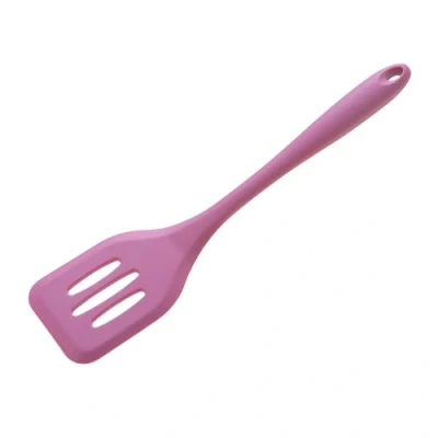 Image of Wiltshire Silicone Slotted Turner, Flipping &amp; Turning Tool, Fish Slice, Cooking Serving Spatula, Heat Resistant Utensil, Non Stick, Scratch, Studio Pink, 29.5x6.9x1.7cm