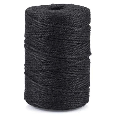 Image of KINGLAKE 100m Black String Twine, 2mm Jute Garden Twine Craft for Crafts, Gift wrapping,Gardening,Packing,Christmas Decoration