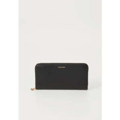 Image of Calvin Klein Large ZIP Around Wallet, Women&#039;s, Size: One Size, Black