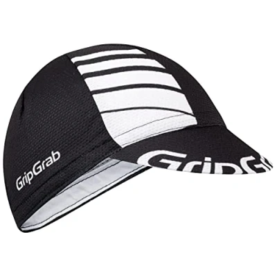 Image of GripGrab Lightweight Summer Cycling Cap UV Protection Under Helmet Visor Mesh Hat Thin Breathable SPF Bicycle Headwear Black/White