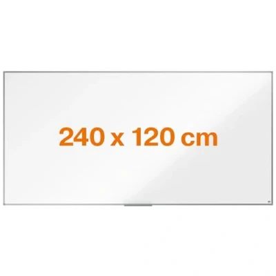Image of Nobo Dry Wipe magnetic Whiteboard, 240 x 120cm, memo board, and drawing boards, Silver Aluminium Frame, 2400 1200 mm Amazon Exclusive