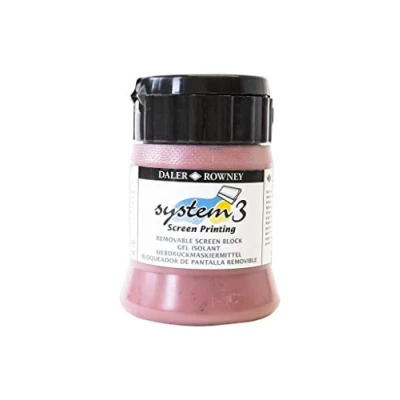 Image of Daler Rowney System3 Screen Printing Medium, Plastic Pot, 8.45oz 250 ml, Removable Block