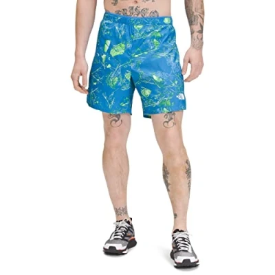 Image of THE NORTH FACE Men&#039;s Limitless Run Short, Super Sonic Blue Valley Floor Print, L