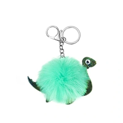 Image of Scottish Saltire Multi Keyring Keychain Scotland Bag Charm (Nessie Pom Pom)
