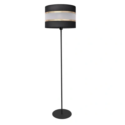 Image of Helen Floor Lamp With Shade Black, Gold 35cm