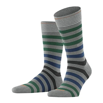 Image of Burlington Blackpool Socks, Men&#039;s, Size: 7,5 11, Grau blau grün
