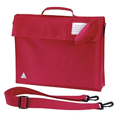 Image of Quadra Junior Book Bag with Strap in Bright Red