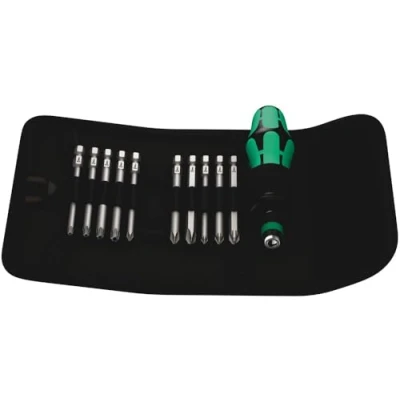Image of Wera Kraftform Komapkt 41 Bitholding Screwdriver Set, with bits in pouch, PH/PZ/TXBO, 11PC, 05059299001