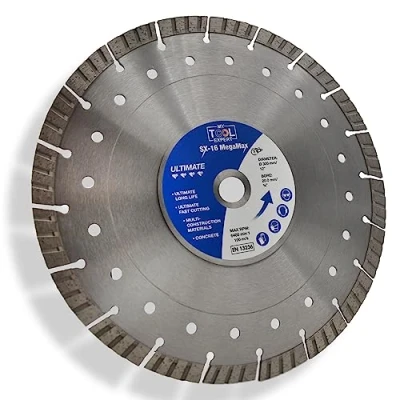 Image of 300mm Diamond Cutting Discs for Petrol Disc Cutter, SX 16 MegaMax Segmented Blade Masonry Cutting, Bricks, Reinforced Concrete, Granite, Roofing Tile